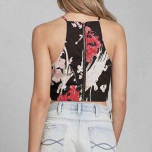 Abercrombie & Fitch Floral Oriental Style Crop Top